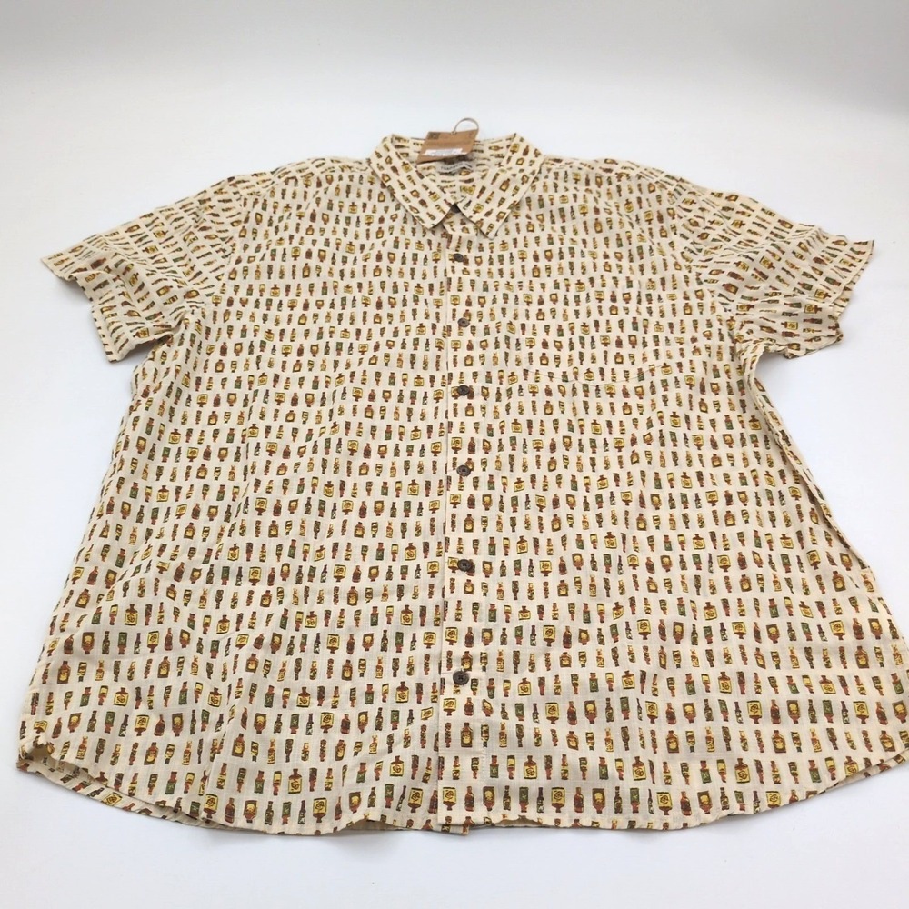 NWT Toad&Co Fletch Mens XXL Short Sleeve Shirt Organic Cotton Hot Sauce Print
